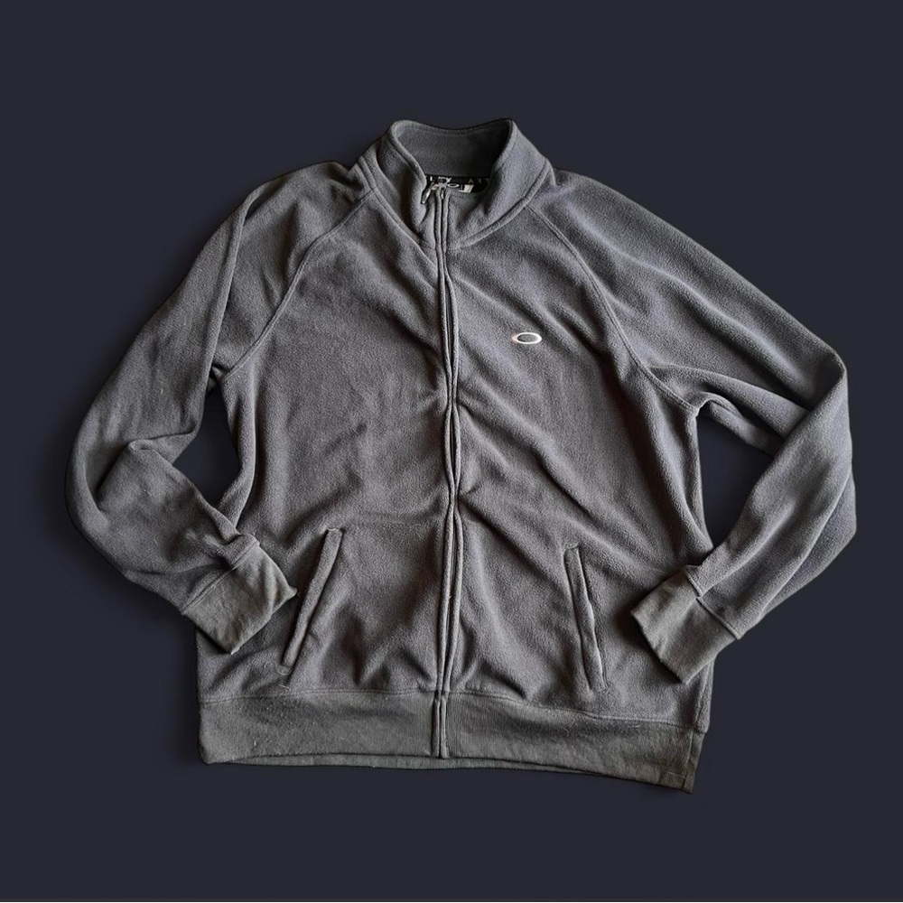 Men’s Oakley Alpine Grey Fleece Zip Jacket Size XL
